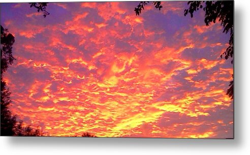 Clouds Metal Print featuring the photograph Fire Clouds by Honey Behrens