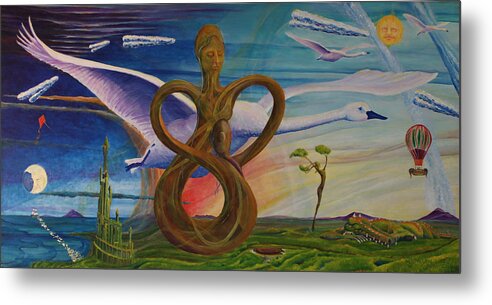 Mark Fine Art Metal Print featuring the painting Flights of Imagination by Mark Johnson