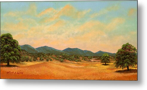 Landscape Metal Print featuring the painting Foothills by Frank Wilson