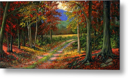 Forgotten Road Metal Print featuring the painting Forgotten Road by Frank Wilson