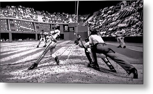 Baseball Metal Print featuring the digital art Gone by Terry Fiala