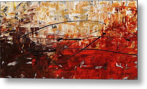 Abstract Art Metal Print featuring the painting Grand Vision by Carmen Guedez