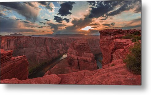 Arizona Metal Print featuring the photograph Horseshoe Bend Sunset by Tim Bryan