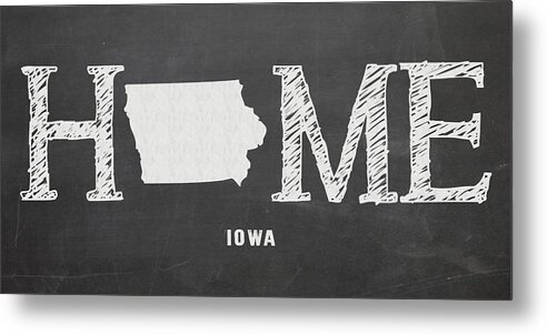Iowa Metal Print featuring the mixed media IA Home by Nancy Ingersoll