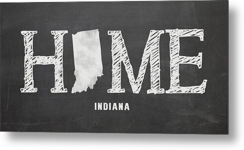 Indiana Metal Print featuring the mixed media IN Home by Nancy Ingersoll