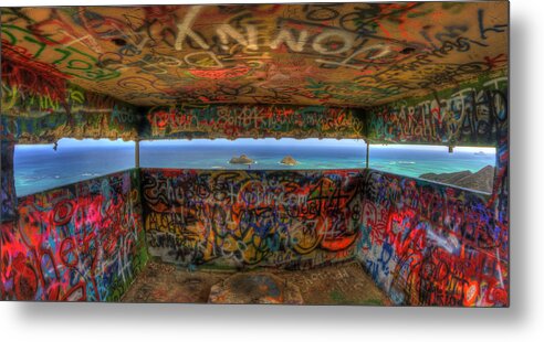 High Dynamic Range Metal Print featuring the photograph Jonny Was Here by Brian Governale