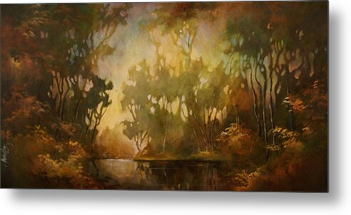  Metal Print featuring the painting Landscape 5 by Michael Lang