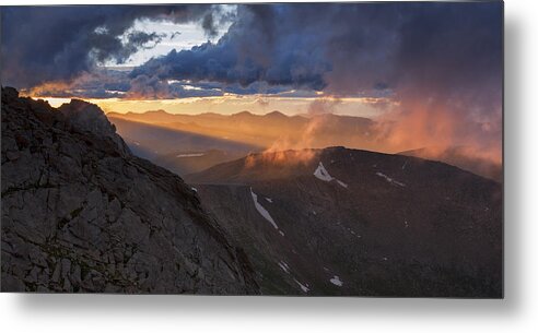 Mountain Metal Print featuring the photograph Laser Ignition by Morris McClung