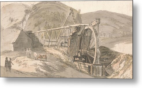 Paul Sandby Metal Print featuring the painting Lord Hopetoun's Lead Mines by Paul Sandby