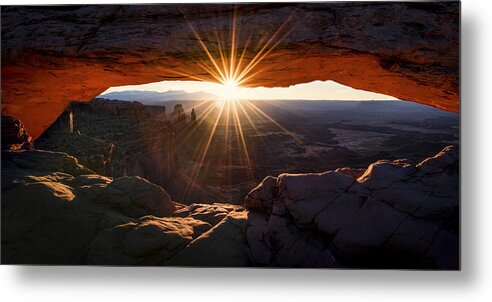 Mesa Glow Metal Print featuring the photograph Mesa Glow by Chad Dutson