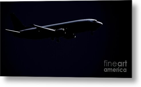 Airline Metal Print featuring the photograph Midnight Flight by Linda Shafer