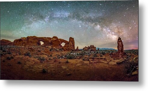 Arches Metal Print featuring the photograph Milky Way at Arches Park by Michael Ash