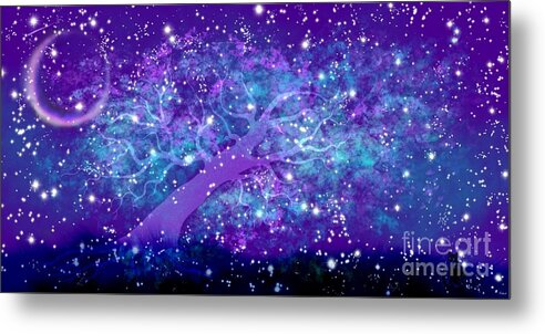 Trees Metal Print featuring the digital art Mystic Tree of Light by Nick Gustafson