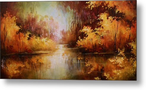 Fall Landscape Metal Print featuring the painting Natures Pallet by Michael Lang