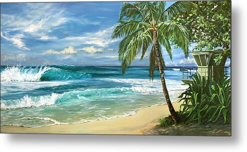  Hawaii Metal Print featuring the painting North Shore by Lisa Reinhardt