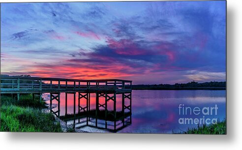 Sunset Metal Print featuring the photograph Pink Reflections by DJA Images