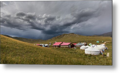 Clouds Metal Print featuring the photograph Rain is coming by Hitendra SINKAR