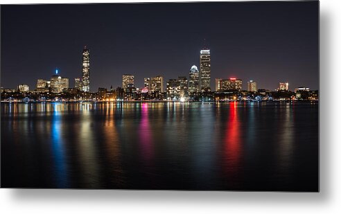 Night Metal Print featuring the photograph Reflections of Boston by Robert McKay Jones