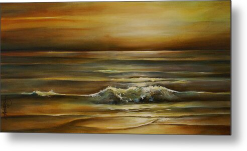Seascape Metal Print featuring the painting Seascape 2 by Michael Lang