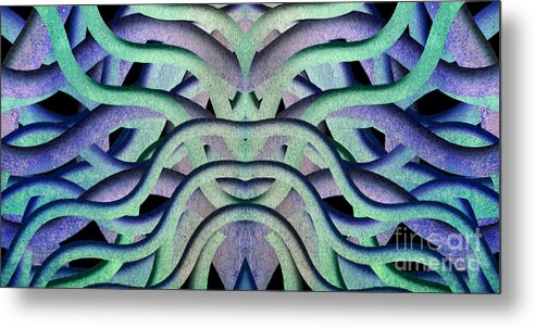 Andee Design Abstract Metal Print featuring the digital art Sleeping Under Water Creature 1 by Andee Design