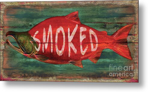 Jq Licensing Metal Print featuring the painting Smoked Fish by Joe Low