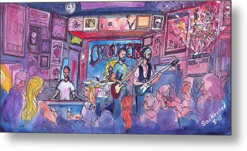 Stonebraker Metal Print featuring the painting Stonebraker at Quixotes True Blue by David Sockrider