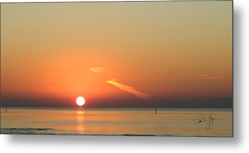 Sun Rise Metal Print featuring the photograph Sunrise Gulfport Mississippi by Paul Gaj