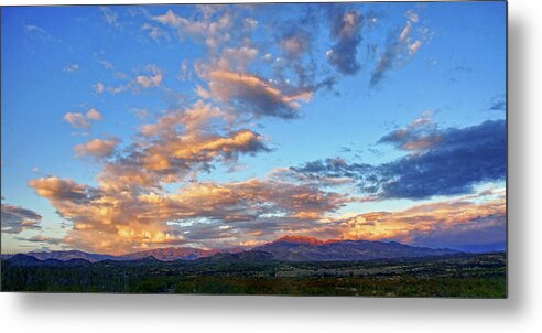 Clouds Metal Print featuring the photograph Sunset Glow by Leda Robertson