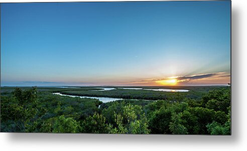 Landscape Metal Print featuring the photograph Sunset on the Outer Banks by Paul Johnson