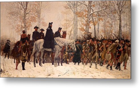 Painting Metal Print featuring the painting The March To Valley Forge by Mountain Dreams