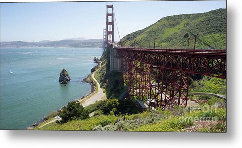 Wingsdomain Metal Print featuring the photograph The San Francisco Golden Gate Bridge DSC6146long by San Francisco