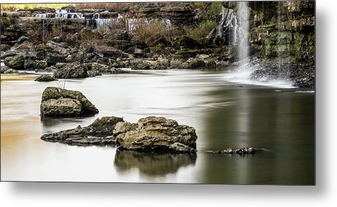 Tranquillity Metal Print featuring the photograph Rock island state park Waterfalls - 2 by Mati Krimerman