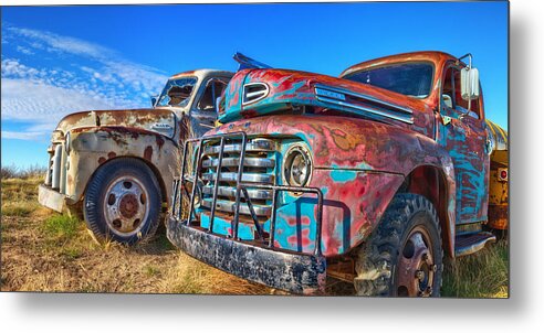 Ford Metal Print featuring the photograph Two Trucks by Daniel George