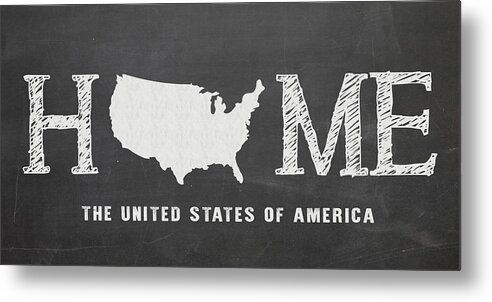 Usa Metal Print featuring the mixed media USA Home by Nancy Ingersoll