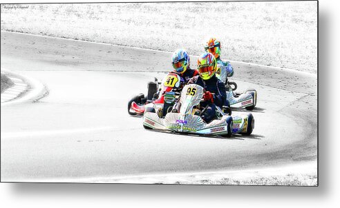Wingham Go Karts Australia Metal Print featuring the photograph Wingham Go Karts 04 by Kevin Chippindall