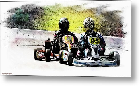 Wingham Go Karts Australia Metal Print featuring the photograph Wingham Go Karts 05 by Kevin Chippindall