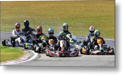 Wingham Go Karts Metal Print featuring the photograph Wingham Go Karts 06 by Kevin Chippindall
