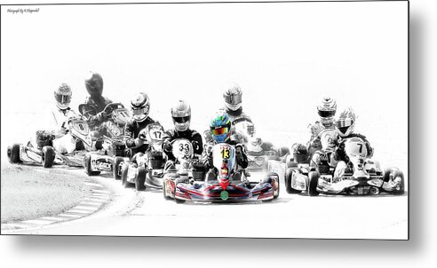 Wingham Go Karts Australia Metal Print featuring the photograph Wingham Go Karts 07 by Kevin Chippindall