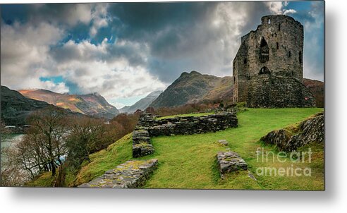 Llanberis Metal Print featuring the photograph Dolbadarn Castle Snowdonia #1 by Adrian Evans