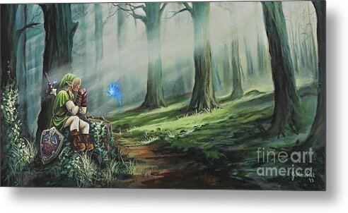 Landscape Metal Print featuring the painting A Song for Navi by Joe Mandrick