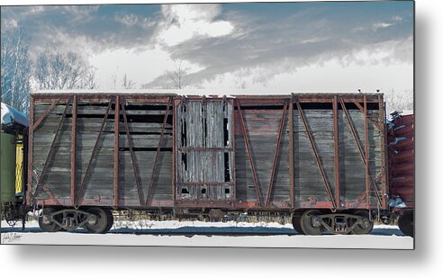 Rail Car Metal Print featuring the photograph Antique Rail Car by Phil S Addis