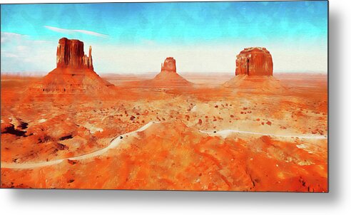 Arizona Dream Metal Print featuring the painting Arizona Landscape - 04 by AM FineArtPrints