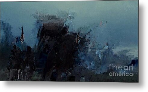 Abstract Of Thoughts Lost In History Metal Print featuring the painting Astra Ten by Archangelus Gallery