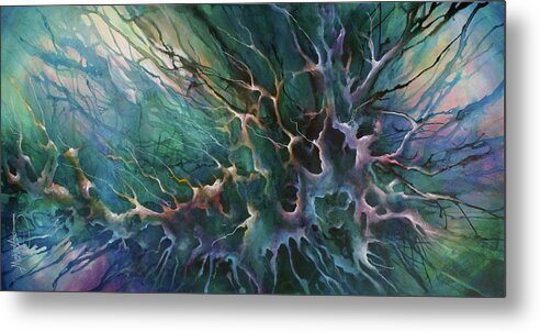 Abstract Metal Print featuring the painting Daydream by Michael Lang