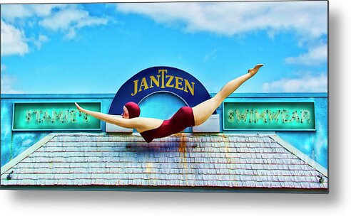 Florida Metal Print featuring the photograph Diving Girl by Lenore Locken