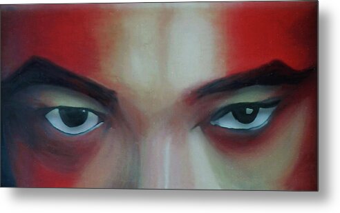  Metal Print featuring the painting Eyes of Seduction by Sylvan Rogers