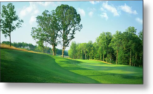 Shadow Metal Print featuring the photograph Golf Course Green And Fairway by Peter Gridley
