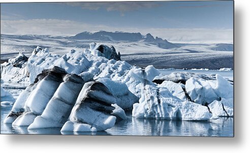 Iceberg Metal Print featuring the photograph Icebergs In Iceland by Icelandic Landscape