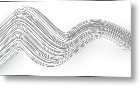 Abstract Metal Print featuring the digital art Lines and Curves 5 by Scott Norris