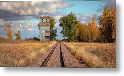 Ghost Town Metal Print featuring the photograph Looking Down The Tracks At Josephine by Harriet Feagin